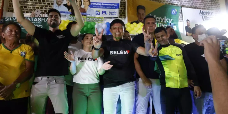 Convenção do Partido Liberal oficializa candidatura do deputado federal Éder Mauro para prefeitura de Belém na noite desta quarta-feira (24.07) (Cristino Martins / O Liberal)