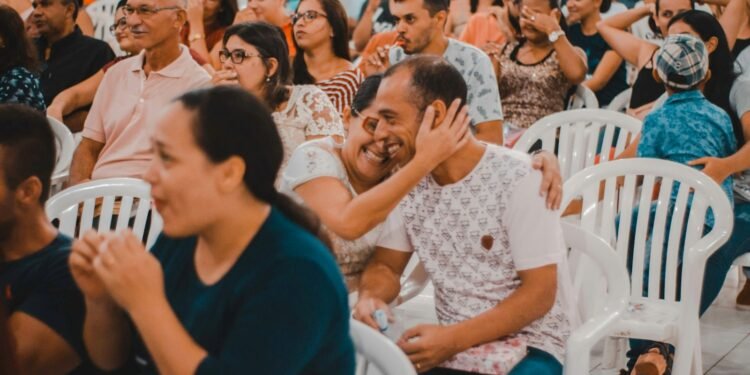 man and woman hugging each other