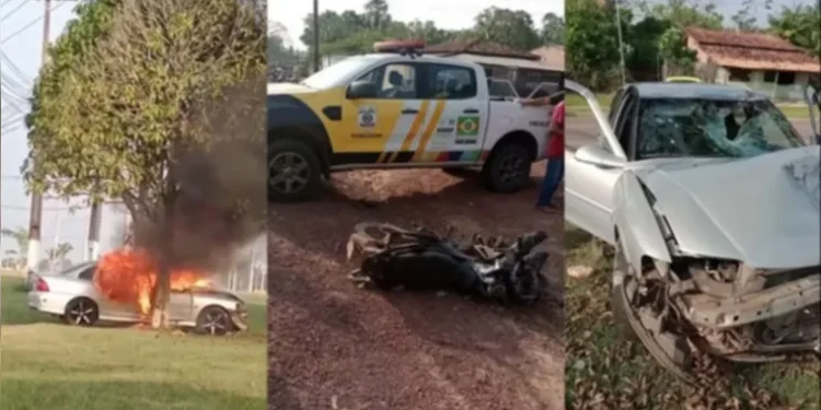 A vítima foi atropelada e morreu após o acidente. | (Foto: Reprodução/Redes Sociais)